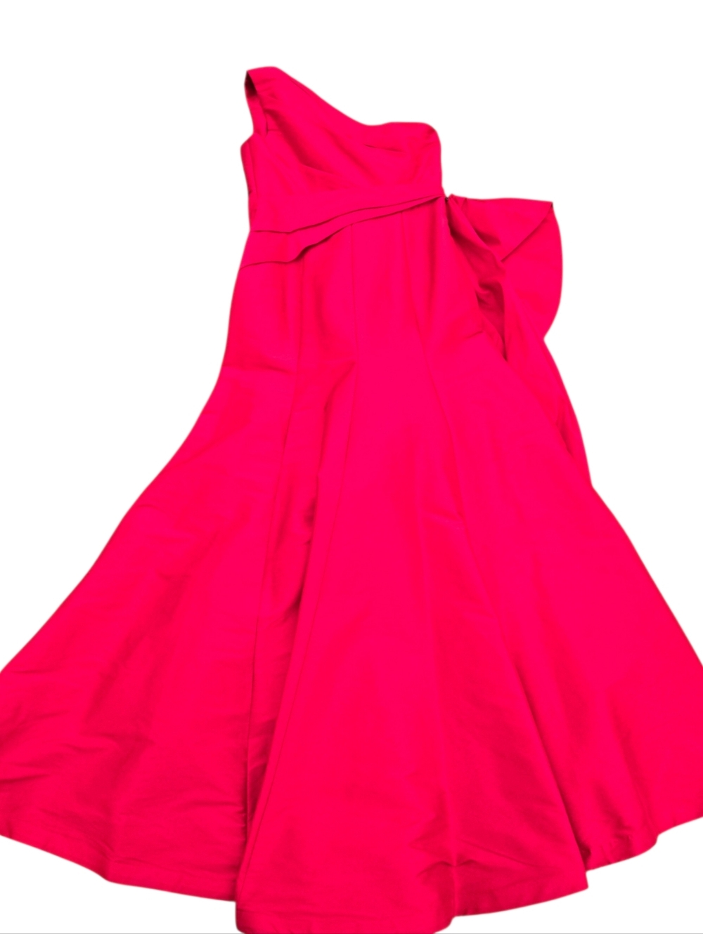 Monique Lhuillier red gown One Strap Mermaid Size 14 Dress In Red - Picture 8 of 16